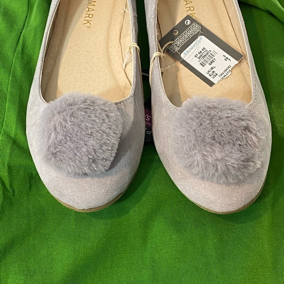 PRIMARK Gray Pom Pom Flats - Picture 3 of 4